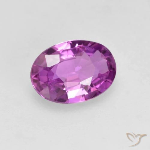 Safira Roxo Intenso Natural 0.47ct, oval, VVS-VS