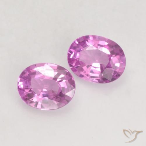 Pedras preciosas de Safira Roxo Rosa natural de 0.75 ct, oval, VS
