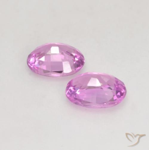 Pedras preciosas de Safira Roxo Rosa natural de 0.75 ct, oval, VS