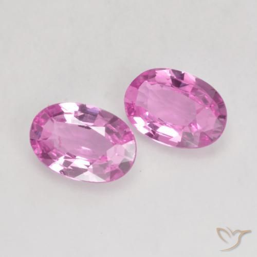 Pedras preciosas de Safira Roxo Rosado Brilhante natural de 1.15 ct, oval, VS