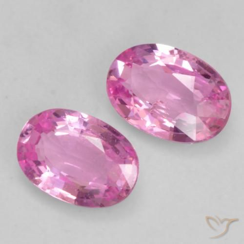 Pedras preciosas de Safira Roxo Rosa natural de 1.16 ct, oval, VS