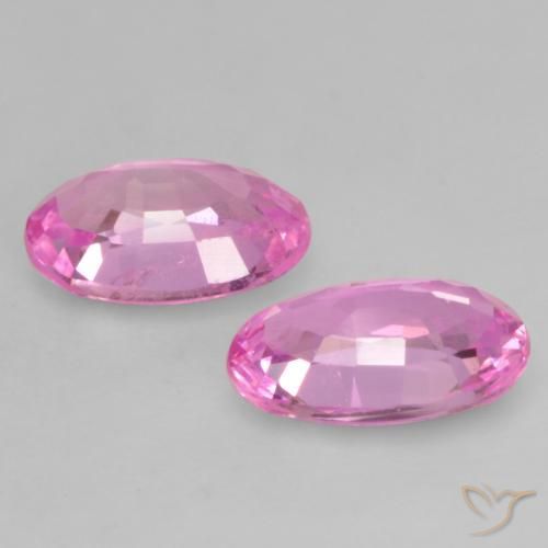 Pedras preciosas de Safira Roxo Rosa natural de 1.16 ct, oval, VS
