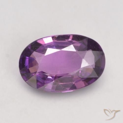 0.57ct Natural roxo médio Safira, oval, VVS-VS
