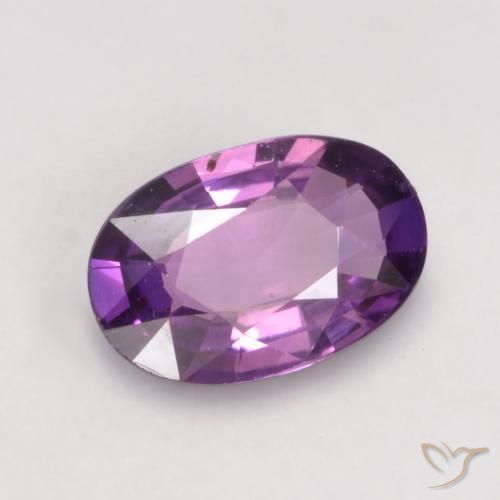 Safira roxo médio Natural 0.57ct, oval, VVS-VS