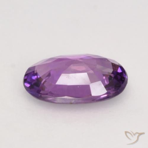 Safira roxo médio Natural 0.57ct, oval, VVS-VS