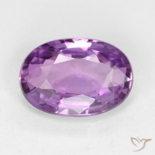 0.62ct Natural roxo médio Safira, oval, VVS-VS