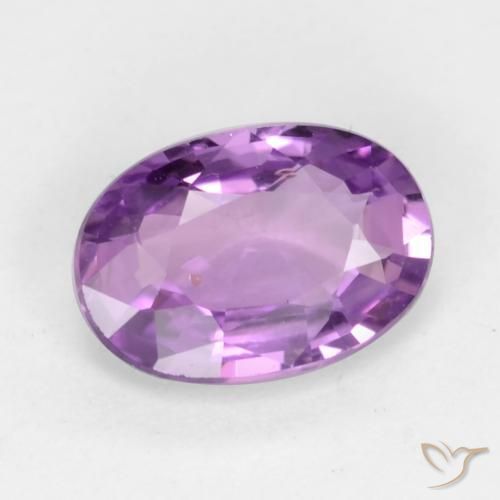 Safira roxo médio Natural 0.62ct, oval, VVS-VS