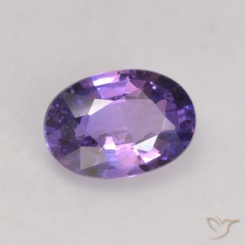 Safira Roxo profundo Natural 0.50ct, oval, VS