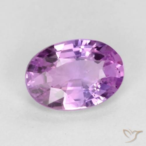 Safira Roxo rosado médio Natural 0.55ct, oval, VS