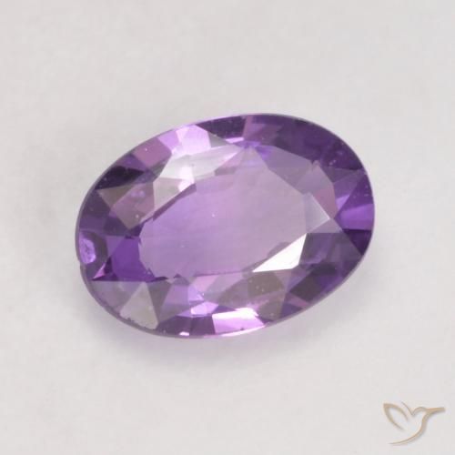 Safira íris violeta Natural 0.48ct, oval, VS