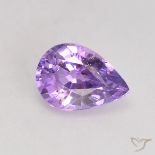 0.64ct Natural Violeta médio Safira, Formato de pêra, VS