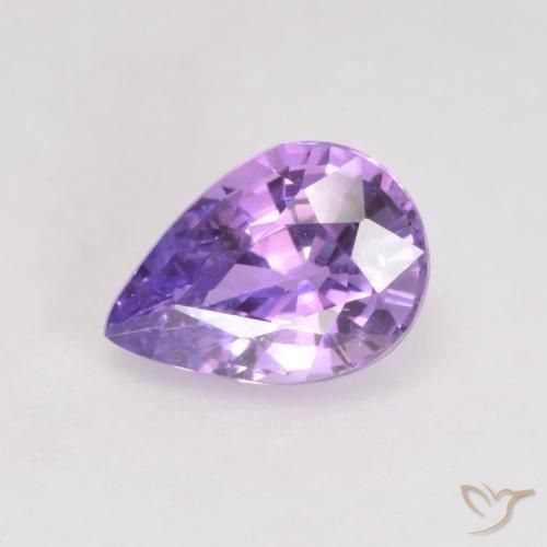 Safira Violeta médio Natural 0.64ct, Formato de pêra, VS