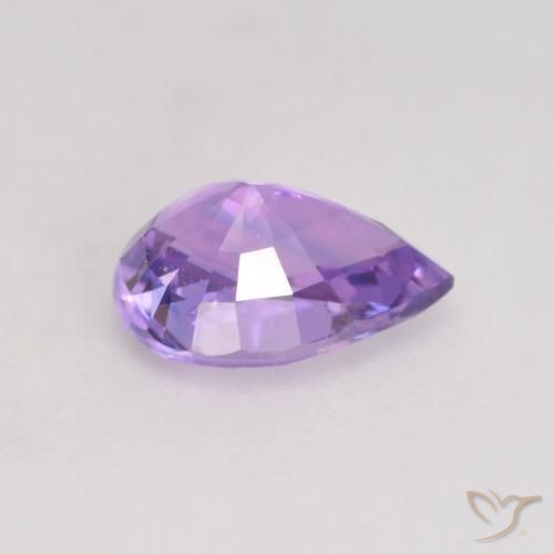 Safira Violeta médio Natural 0.64ct, Formato de pêra, VS