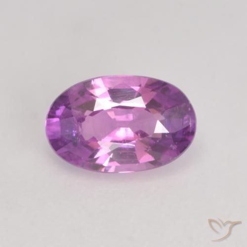 0.55ct Natural Roxo Rosado Profundo Safira, oval, VS