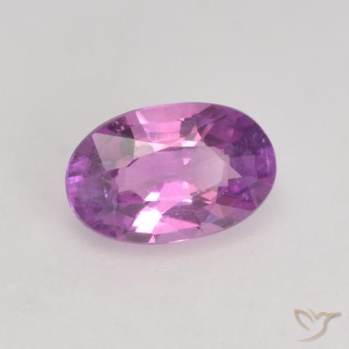 Safira Roxo Rosado Profundo Natural 0.55ct, oval, VS