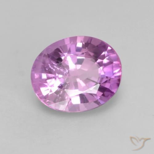 Safira roxo médio Natural 0.53ct, oval, VS