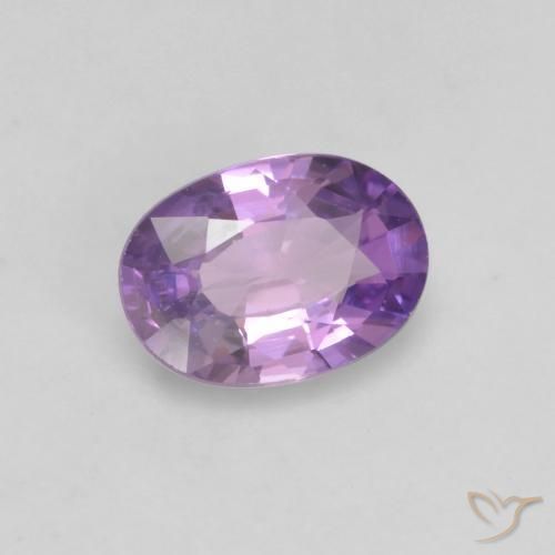 Safira Violeta rosa médio Natural 0.54ct, oval, VS