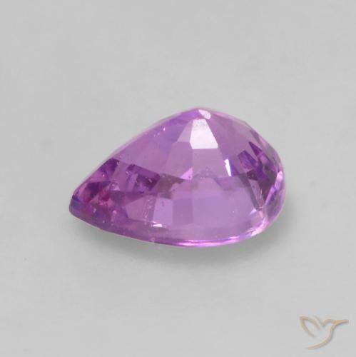 Safira Rosa Violeta Roxo Natural 0.55ct, Formato de pêra, VS