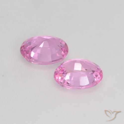 Pedras preciosas de Safira Roxo Rosa natural de 0.76 ct, oval, VVS-VS