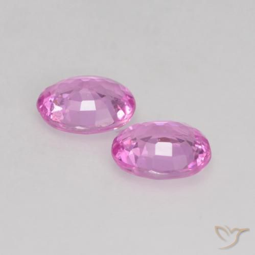 Pedras preciosas de Safira Roxo Rosa natural de 0.66 ct, oval, VVS-VS