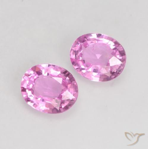 Pedras preciosas de Safira roxo médio natural de 0.71 ct, oval, VS
