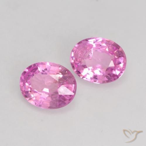 Pedras preciosas de Safira Roxo Rosa natural de 0.68 ct, oval, VS