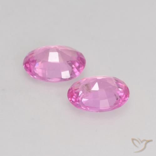 Pedras preciosas de Safira Roxo Rosa natural de 0.68 ct, oval, VS