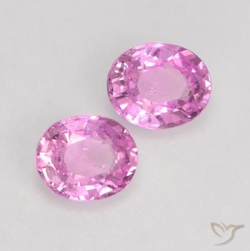 Pedras preciosas de Safira Roxo Rosa natural de 0.90 ct, oval, VS
