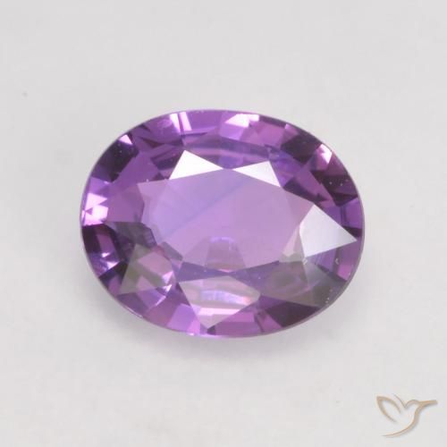 0.54ct Natural Rosa Vivo Violeta Safira, oval, VVS-VS