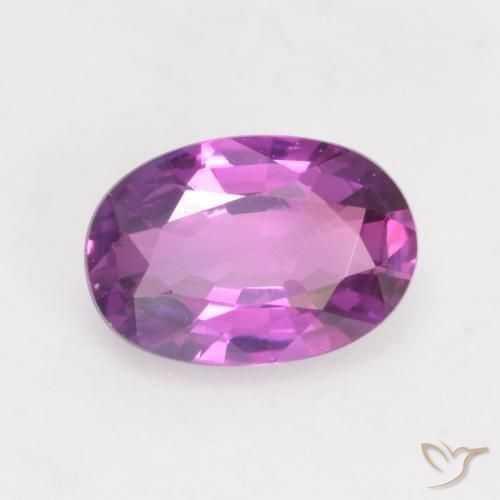 Safira roxo elétrico Natural 0.54ct, oval, VVS-VS