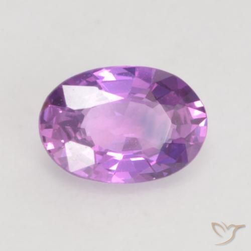 Safira Rosa Violeta Intenso Natural 0.58ct, oval, VVS-VS