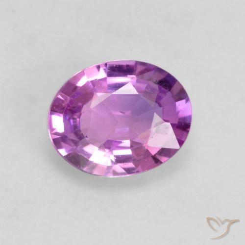 0.50ct Natural Roxo Rosado Intenso Safira, oval, VS