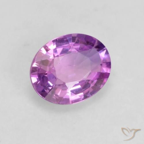 Safira Roxo Rosado Intenso Natural 0.50ct, oval, VS