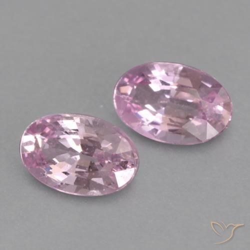 Pedras preciosas de Safira Roxo Royal Muito Claro Rosa natural de 0.56 ct, oval, VVS-VS