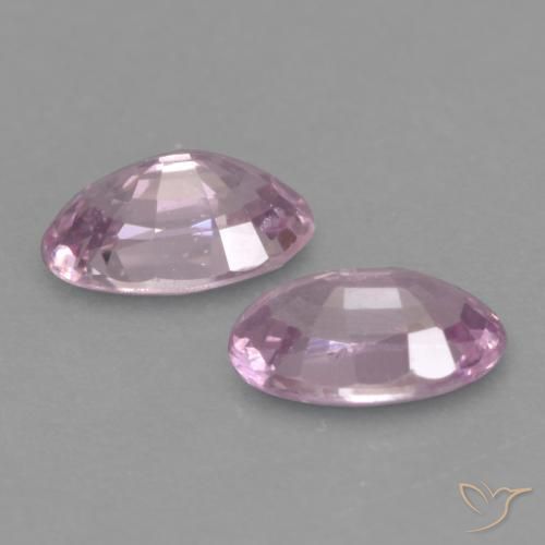 Pedras preciosas de Safira Roxo Royal Muito Claro Rosa natural de 0.56 ct, oval, VVS-VS