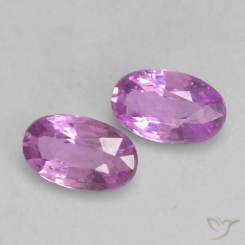 Pedras preciosas de Safira roxo médio natural de 0.48 ct, oval, VVS-VS