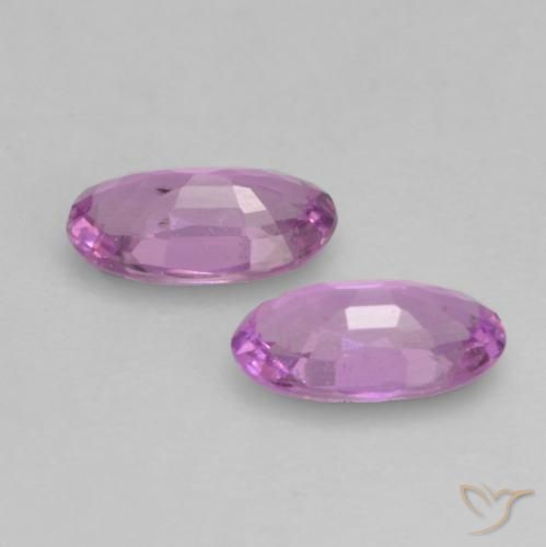 Pedras preciosas de Safira roxo médio natural de 0.48 ct, oval, VVS-VS