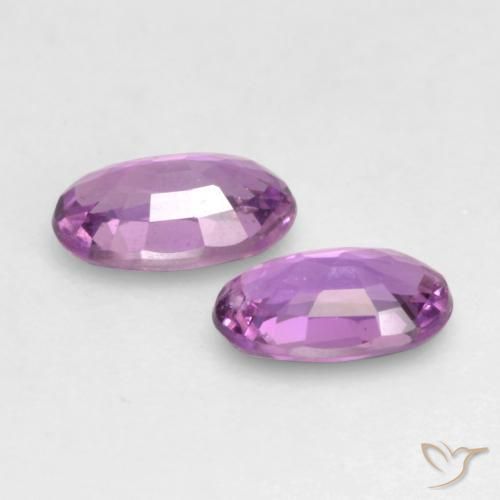 Pedras preciosas de Safira roxo elétrico natural de 0.58 ct, oval, VVS-VS