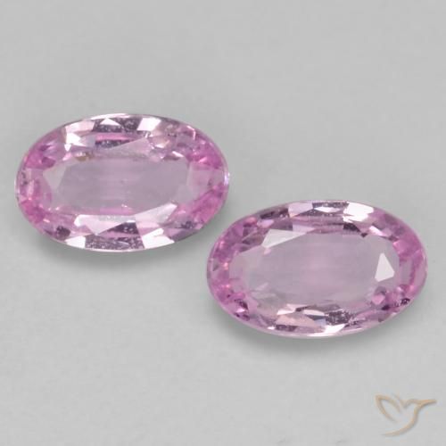 0.53ctw Natural Roxo Real Claro Rosa Safira, oval, VVS-VS
