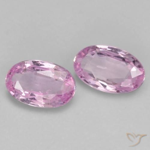 Pedras preciosas de Safira Roxo Real Claro Rosa natural de 0.53 ct, oval, VVS-VS