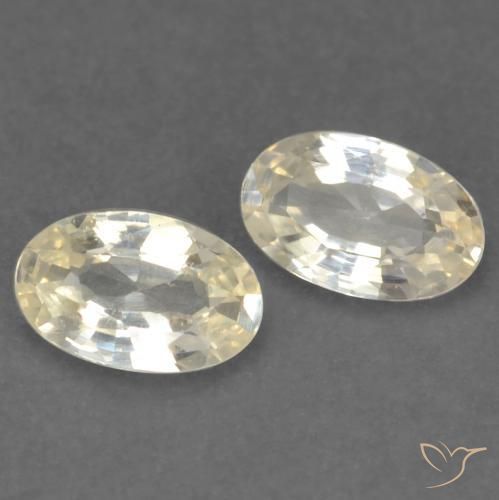 Pedras preciosas de Safira Luz amarela natural de 0.44 ct, oval, VVS-VS