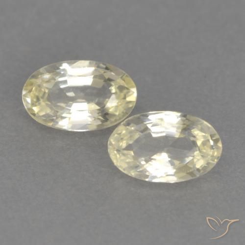 0.46ctw Natural Luz amarela Safira, oval, VVS-VS