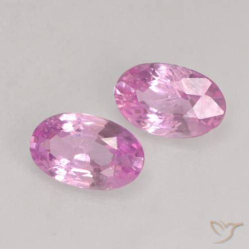 Pedras preciosas de Safira Rosa Intenso natural de 0.48 ct, oval, VVS-VS