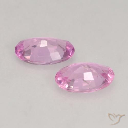 Pedras preciosas de Safira Rosa Intenso natural de 0.48 ct, oval, VVS-VS