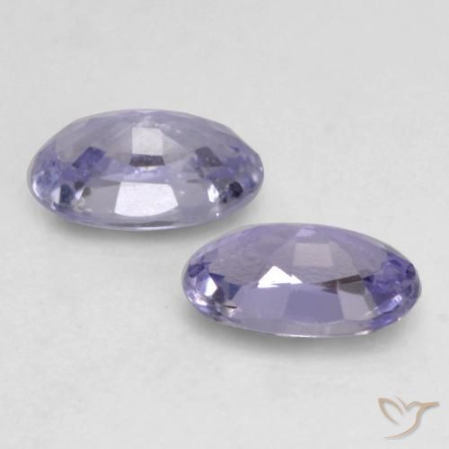 Pedras preciosas de Safira Violeta Médio-claro natural de 0.67 ct, oval, VVS-VS