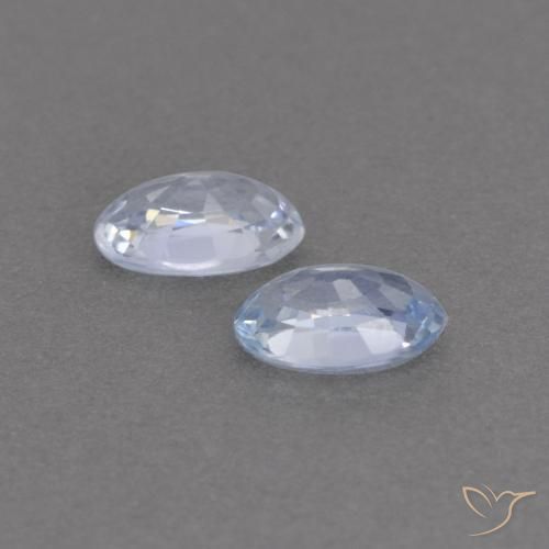 Pedras preciosas de Safira Claro natural de 0.58 ct, oval, VVS-VS