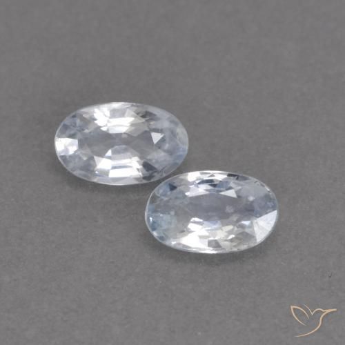 0.55ctw Natural Branco azulado Safira, oval, VVS-VS