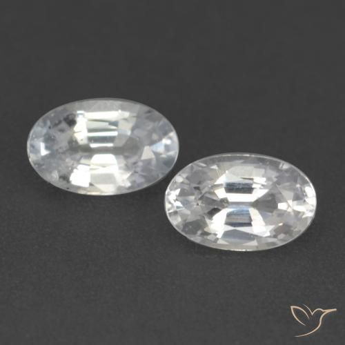 0.54ctw Natural Branco Safira, oval, VVS-VS