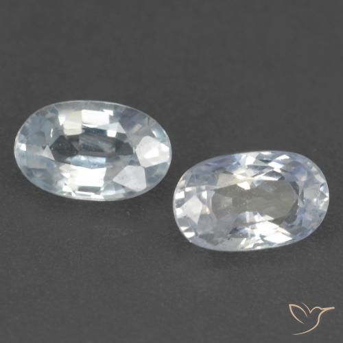 0.63ctw Natural Branco azulado Safira, oval, VVS-VS