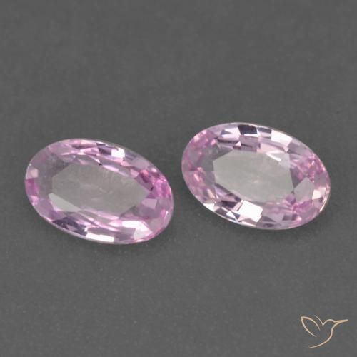 Pedras preciosas de Safira Roxo Rosado Claro natural de 0.47 ct, oval, VVS-VS